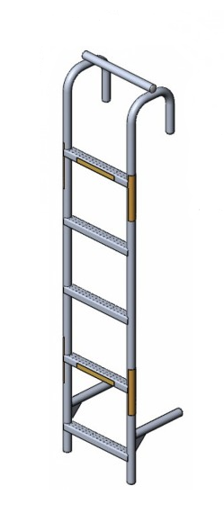 6 Foot Aluminum Open Top Freight Car Ladder