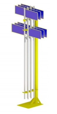 6 Unit Locomotive Blue Flag Storage Stand