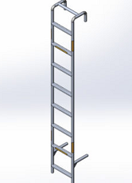 8 Foot Aluminum Open Top Freight Car Ladder
