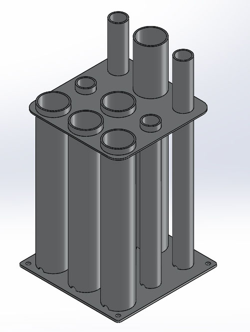 Aluminum Round Tube Bar And Tool Holder For Vehicles