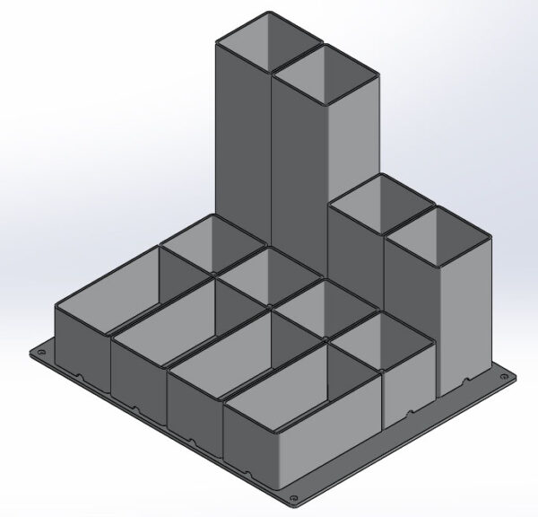 Aluminum Square Tube Part & Tool Holder For Vehicles