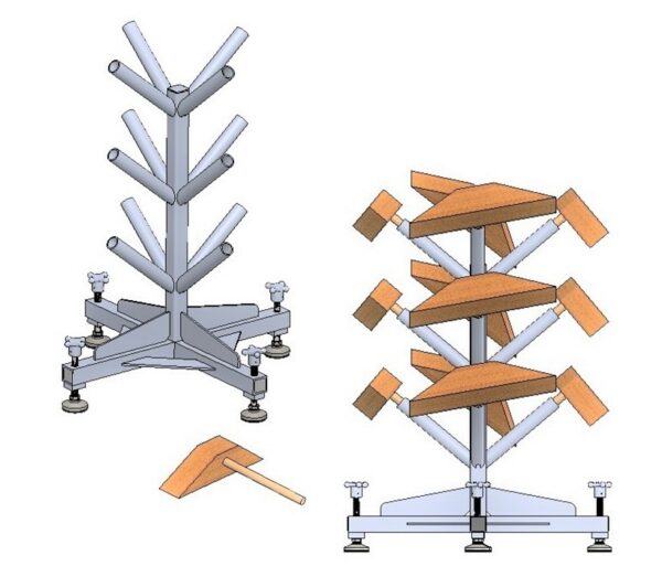 Aluminum Wheel Chock Storage Stand