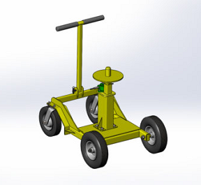 Center Plate Installation Cart For Non-Exposed Rail