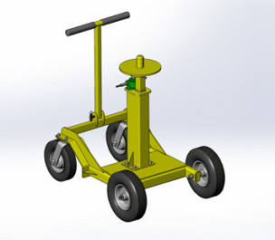 Center Plate Installation Cart For Exposed Rail
