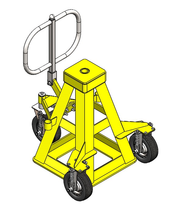 COLLAPSIBLE WHEELED 60 TON SIDE SILL STAND (Sold Individually)