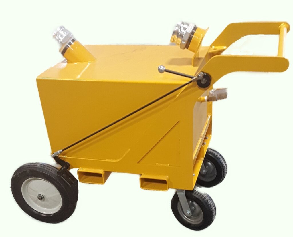 Four Wheel Toilet Servicing Cart (With Parking Brake)