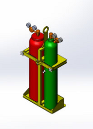 Gas Bottle Holder For Truck Or Utility Vehicle