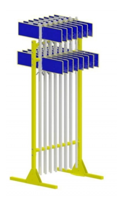15 Unit Locomotive Blue Flag Storage Stand
