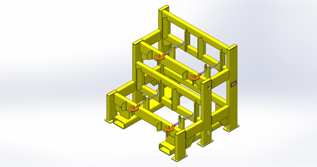 Portable 4 Position Locomotive Coupler Storage Rack