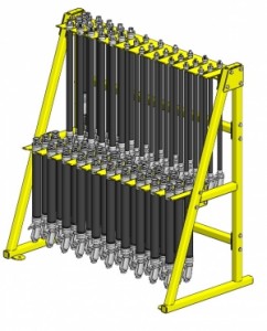 Locomotive And Small Air Brake Hose Storage Rack