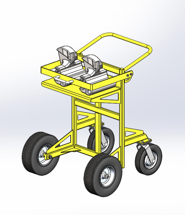 Four Wheel Heavy Material Transport Cart