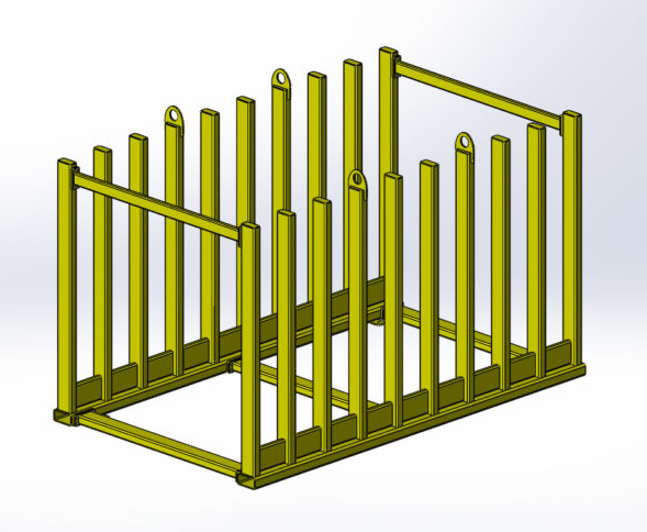 Vertical Freight Car Door Storage Rack